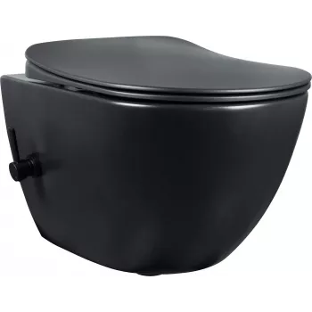 DEANTE Toaleta z funkcją bidetu - z baterią umywalkową, stojąca, bez obręczy, podwójne spłukiwanie 3/5L, biała, ceramiczna, deska z wolnoopadającym zamknięciem