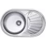 DEANTE ZEU 311B 1-Bowl Fragranite Sink with Drainer, Onyx Black, 620x500mm