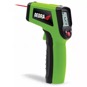DEDRA MC0951 Pirometr na podczerwień, termometr bezdotykowy -50°C do 550°C, 12:1 D:S, regulowana emisyjność, wskaźnik laserowy, podświetlany LCD