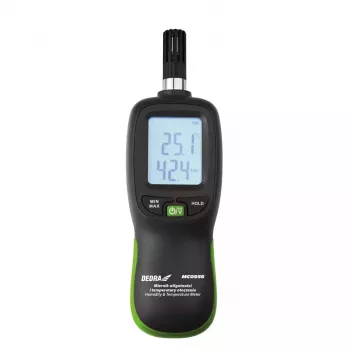 DEDRA MC0956 Miernik poziomu dźwięku – 30-130 dBA Cyfrowy decybelomierz z ważeniem A/C, podświetlanym ekranem LCD, funkcją Data Hold, Max/Min, IEC 651 Typ 2