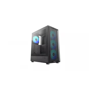 Obudowa Mid Tower Deepcool CC550 4F, 4x 120mm Wentylatory LED, Szkło hartowane, Czarna