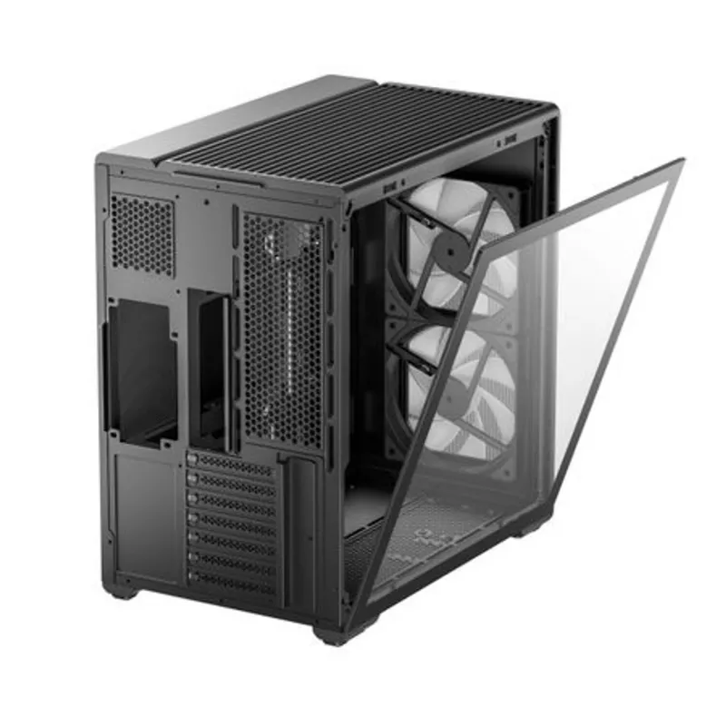 Deepcool CG590 MESH 2F Mid Tower Case - Czarny, Tempered Glass, 2x120mm Fans
