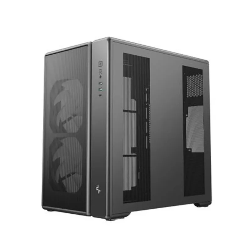 Deepcool CG590 MESH 2F Mid Tower Case - Czarny, Tempered Glass, 2x120mm Fans