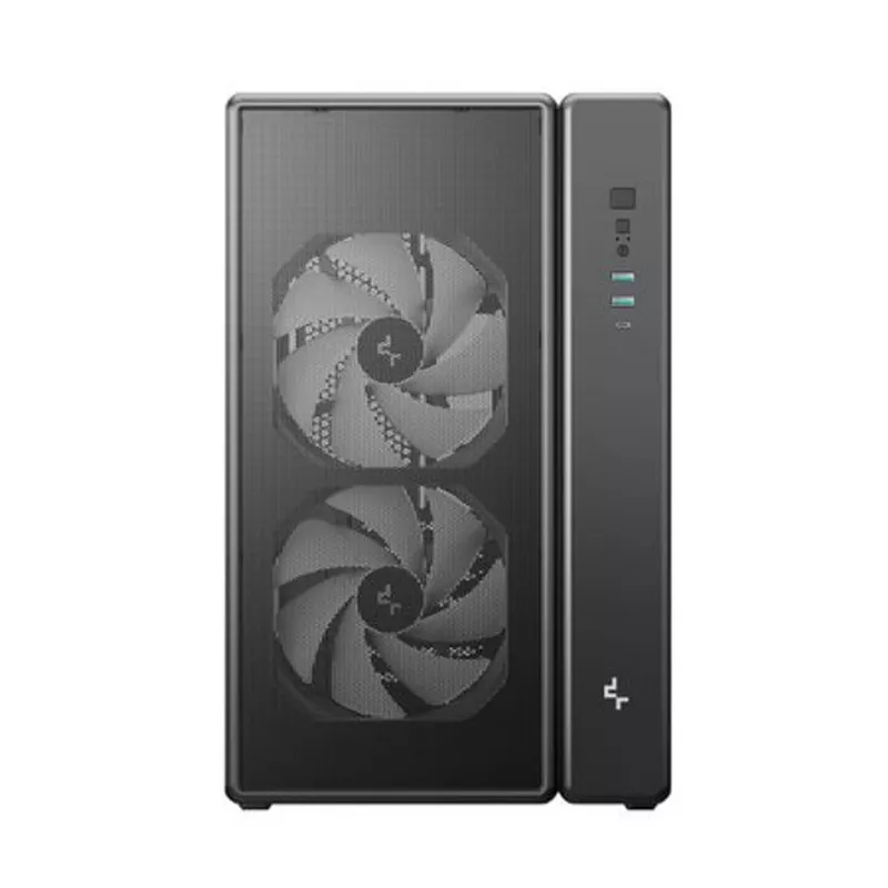 Deepcool CG590 MESH 2F Mid Tower Case - Czarny, Tempered Glass, 2x120mm Fans