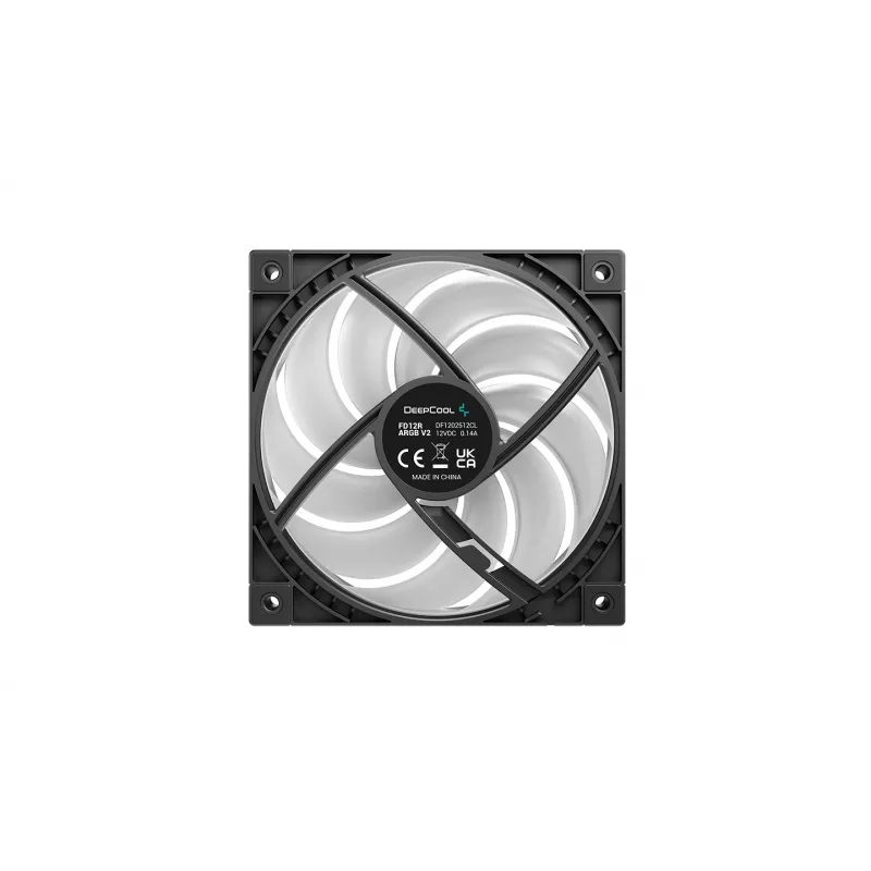 Deepcool FD12R ARGB V2 120mm PWM Addressable RGB Wentylator Obudowy - Czarny