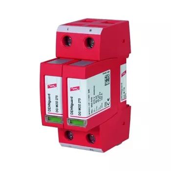 DEHN + SOEHNE DEHNguard M TN275 Ogranicznik przepięć, Typ 2, 275V, 20kA, Szyna DIN, Czerwony (952200)