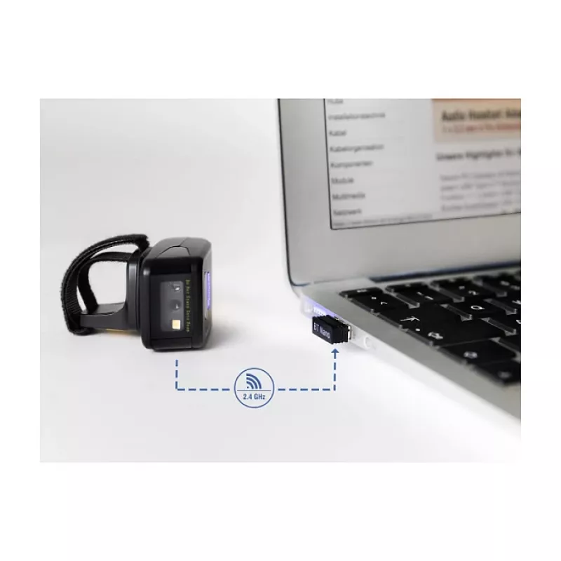 DeLOCK 90508 Przenośny skaner kodów kreskowych 1D/2D z USB, 2,4 GHz RF i Bluetooth 4.1