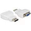 DELOCK Adapter DisplayPort 1.1 Męski na VGA Żeński Biały