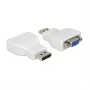 DELOCK Adapter DisplayPort 1.1 Męski na VGA Żeński Biały