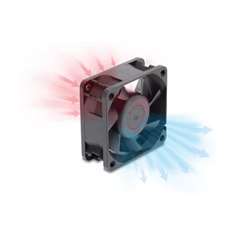 Delock Axial Fan 48 V DC, 60 x 60 x 25 mm z 4-pinowym złączem PWM, czarny
