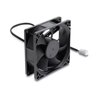 Delock Axial Fan 48 V DC, 80 x 80 x 25 mm, 2-Pin Connector, Black