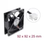 Delock wentylator osiowy 48 V DC 92x92x25 mm 4-pin PWM (67452), czarny