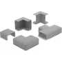 Złącze kanału kablowego Delock do korytka 40 x 19 mm, zestaw 5 sztuk, szary 22110