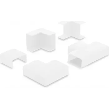 Złącze korytka kablowego Delock do korytek 40 x 19 mm, zestaw 5 sztuk, biały 22094