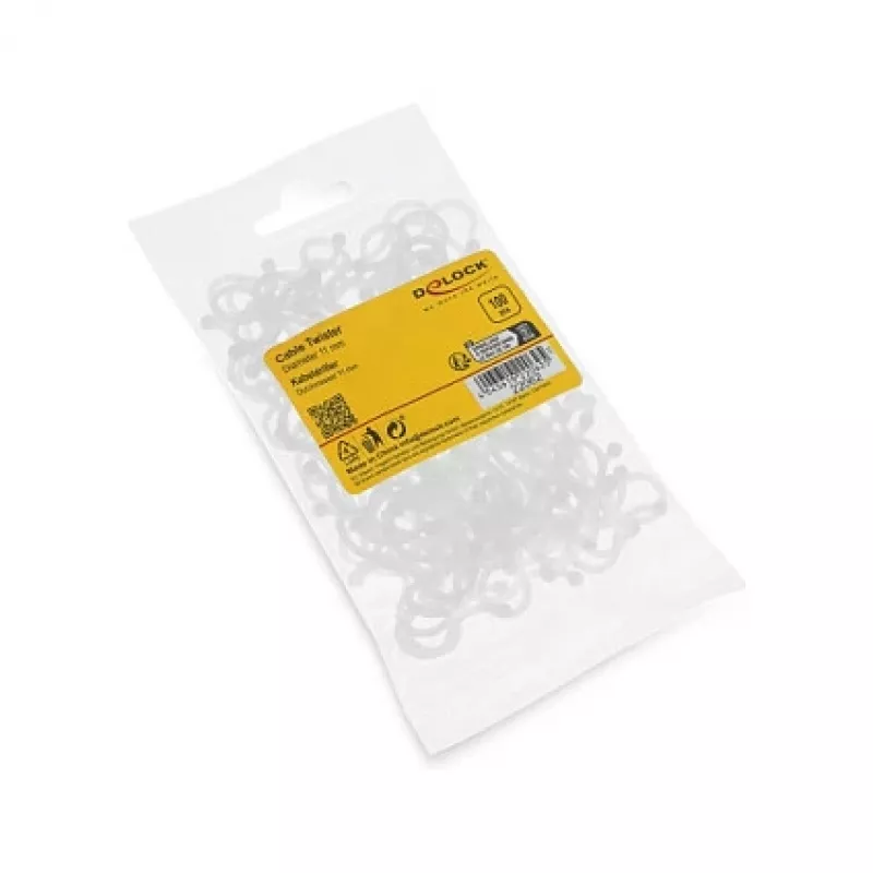 Delock Cable Spiral Wrap Ø 11 mm Transparent, 100 Pieces