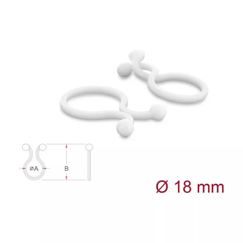 Delock Owijka spiralna na kable Ø 18 mm przezroczysta, 100 sztuk