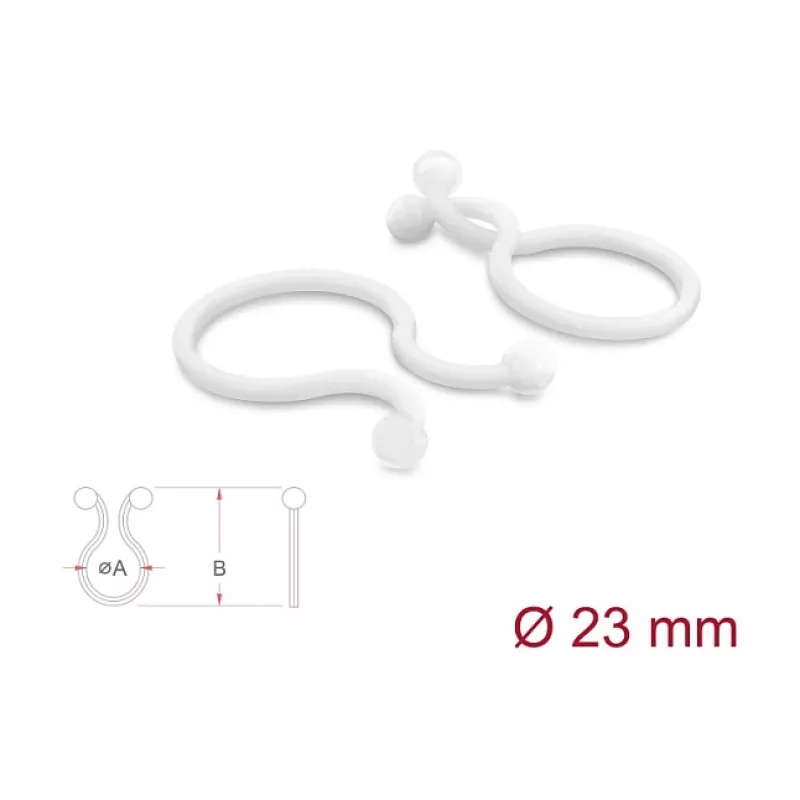 Delock spiralna osłona kabla Ø 23 mm przezroczysta, 100 sztuk