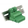 Zestaw złączek szynowych DIN DELOCK, 6-pin, połączenie śrubowe, szary