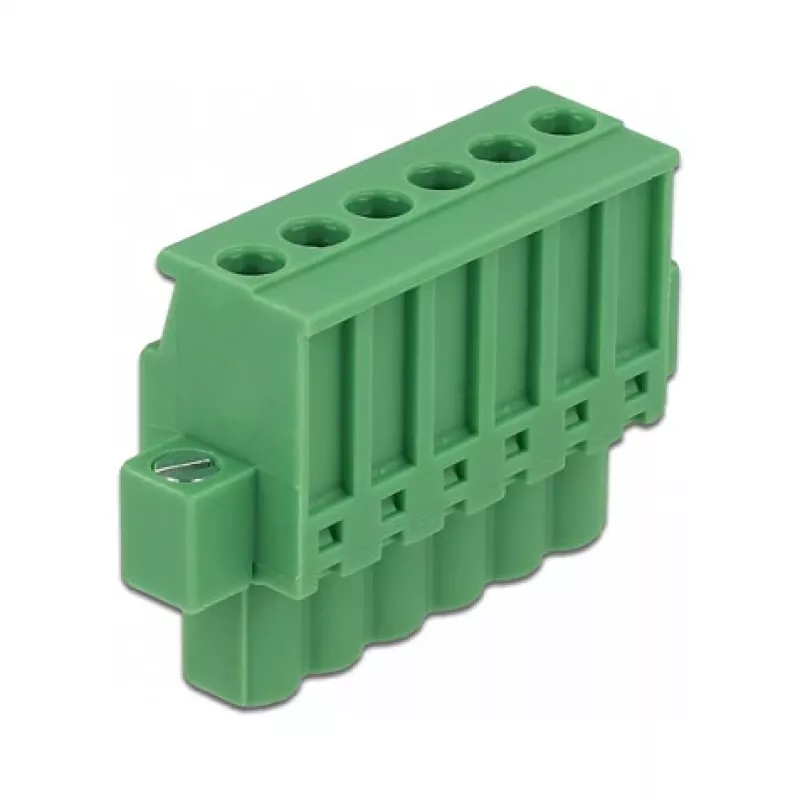 Zestaw złączek szynowych DIN DELOCK, 6-pin, połączenie śrubowe, szary
