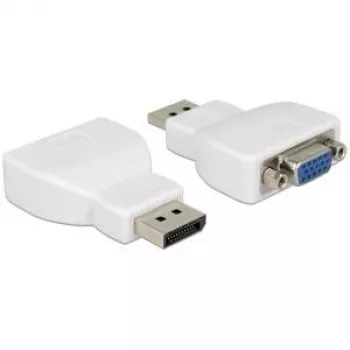 Delock DisplayPort 1.2 męski na VGA żeński aktywny adapter biały 65568