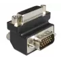 Delock DVI-I 24+5 Pin Żeński na VGA 15 Pin Męski Adapter Kątowy 90° – Czarny 65425