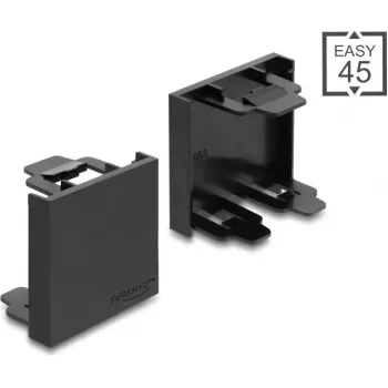 Delock Easy 45 Modułowa Zaślepka 45 x 45 mm Czarna (81670)