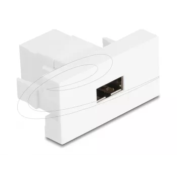 Delock Easy 45 Moduł EASY-USB 2.0 Type-A żeńskie do EASY-USB Type-A żeńskie Biały 90866