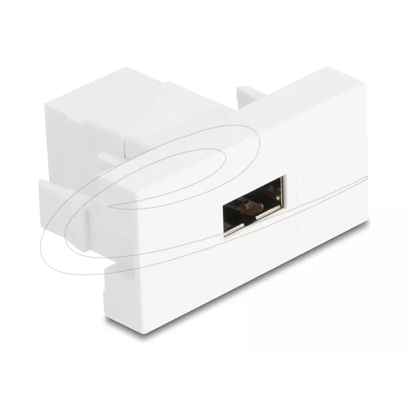 Delock Easy 45 Moduł EASY-USB 2.0 Type-A żeńskie do EASY-USB Type-A żeńskie Biały 90866