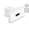 Delock Easy 45 Moduł EASY-USB 2.0 Type-A żeńskie do EASY-USB Type-A żeńskie Biały 90866