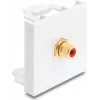 Moduł Delock Easy 45 RCA żeńskie do RCA żeńskich pozłacany czerwony/biały (91818)
