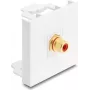 Moduł Delock Easy 45 RCA żeńskie do RCA żeńskich pozłacany czerwony/biały (91818)