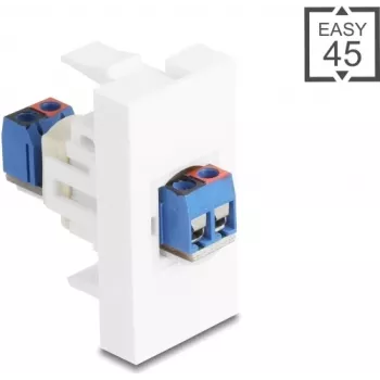 Delock Easy 45 Moduł Złącze Śrubowe białe (90912)