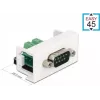 Delock Easy 45 moduł zatrzaskowy D-Sub 9-pin męski do 10-pin złącze zaciskowe, biały RAL 9003 81351