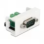 Delock Easy 45 moduł zatrzaskowy D-Sub 9-pin męski do 10-pin złącze zaciskowe, biały RAL 9003 81351