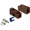 DeLOCK FAKRA F Jack 25 mm (Long) do zaciskania - orzechowy brąz, RAL 8011 89690
