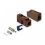DeLOCK FAKRA F Jack 25 mm (Long) do zaciskania - orzechowy brąz, RAL 8011 89690