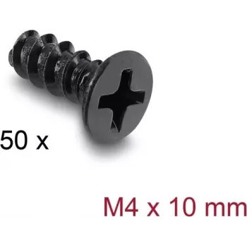 Śruba do wentylatora Delock M4 x 10 mm 50 sztuk czarna 60988