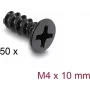 Śruba do wentylatora Delock M4 x 10 mm 50 sztuk czarna 60988