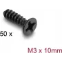 Zestaw śrub wentylatora Delock M3 x 10 mm, 50 sztuk, czarny 60986
