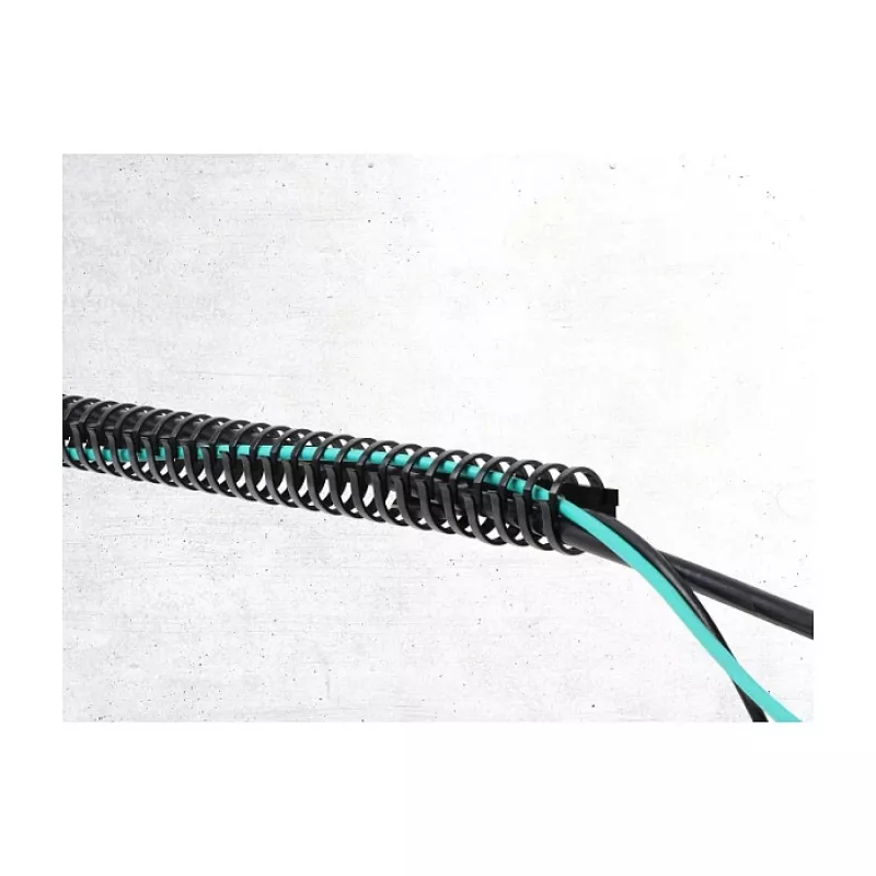 Delock Flexible Cable Duct Self-Adhesive Screwable 34 x 35 mm - Length 50 cm Czarny