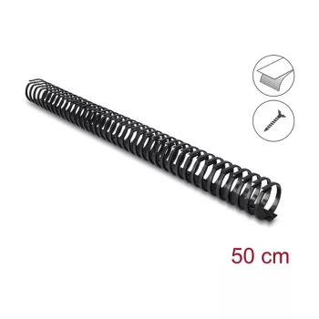 Delock elastyczny samoprzylepny i przykręcany kanał kablowy 45 x 46 mm - długość 50 cm czarny
