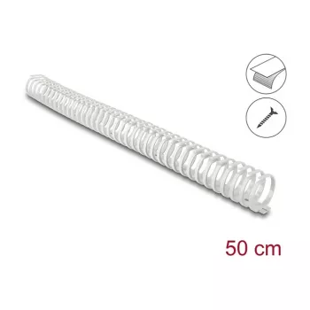 Delock elastyczny kanał kablowy samoprzylepny i przykręcany 45 x 46 mm - długość 50 cm szary