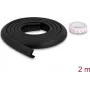Delock piankowa listwa ochronna na krawędzie 24 x 8 mm - długość 2 m czarna (18485)