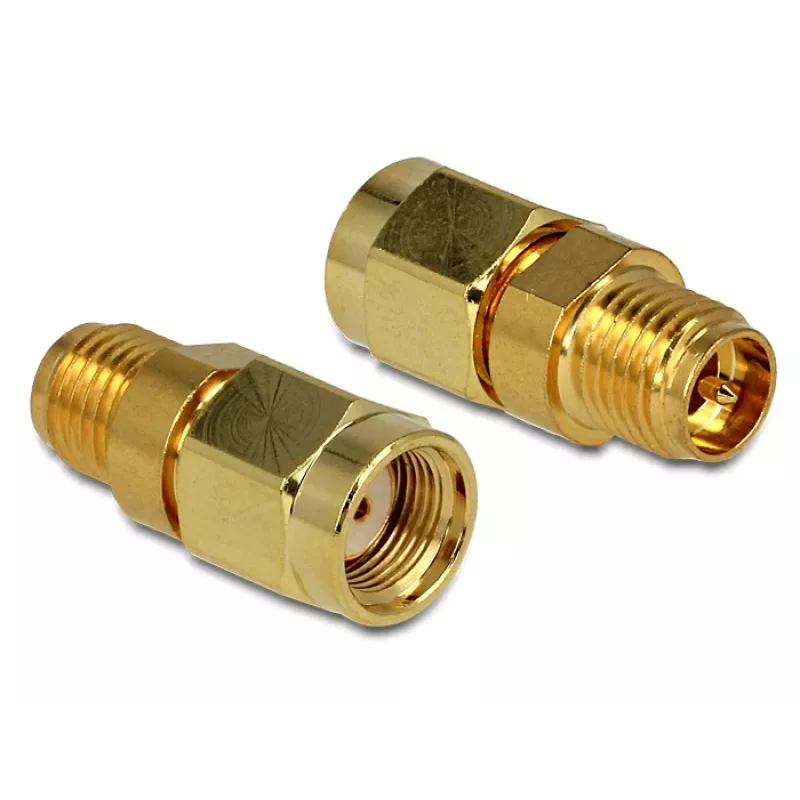 DELOCK HF RP-SMA Plug Special Thread Metric > RP-SMA Jack