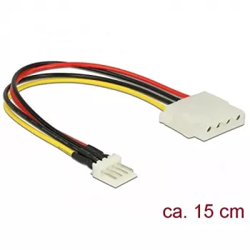 DeLOCK wewnętrzny kabel adaptera zasilania Molex 4-pin żeński na Mini-Power 4-pin męski 15 cm 85456
