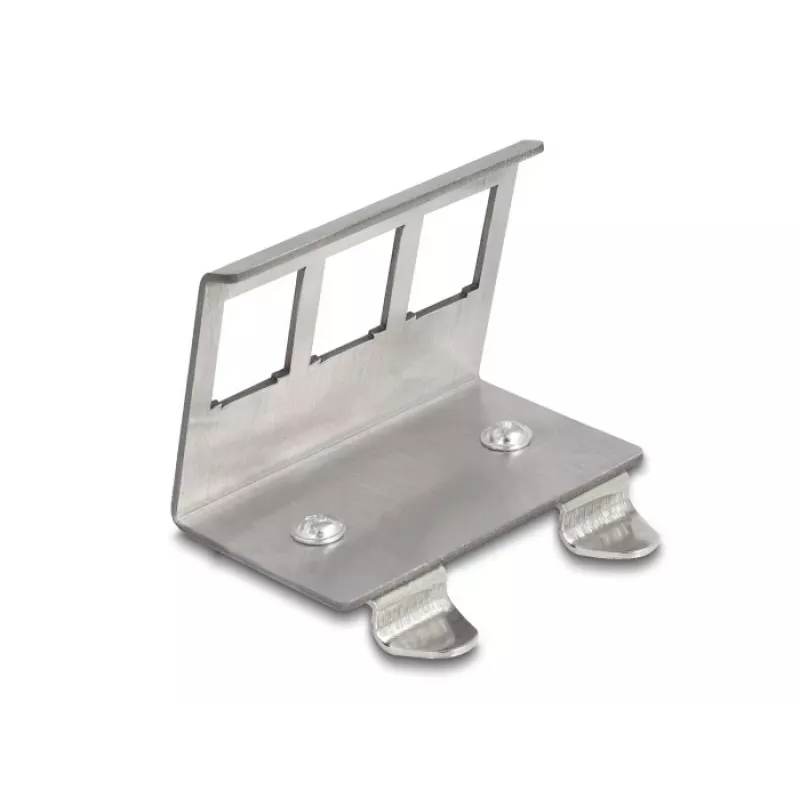 Delock Keystone Metalowy Uchwyt 3 Porty do Szyny DIN (88139)