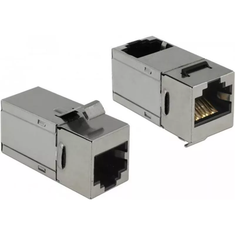 Delock moduł keystone RJ45 żeńskie do RJ45 żeńskie Cat.6 STP 90° 86371