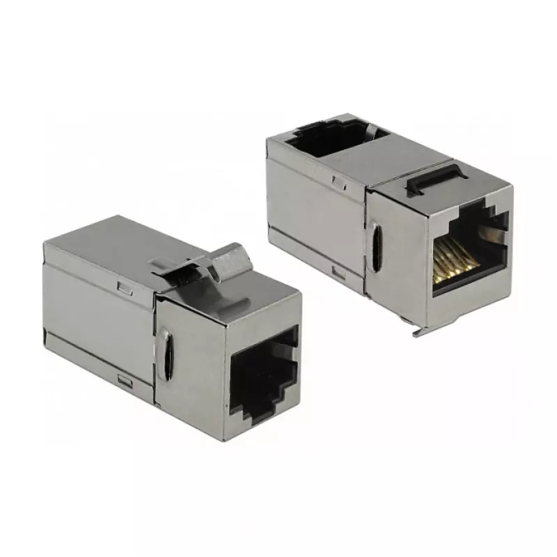 Delock moduł keystone RJ45 żeńskie do RJ45 żeńskie Cat.6 STP 90° 86371