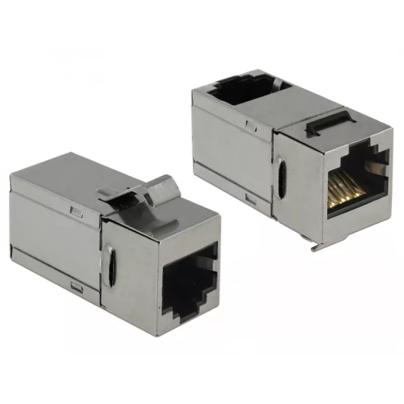 Delock moduł keystone RJ45 żeńskie do RJ45 żeńskie Cat.6 STP 90° 86371