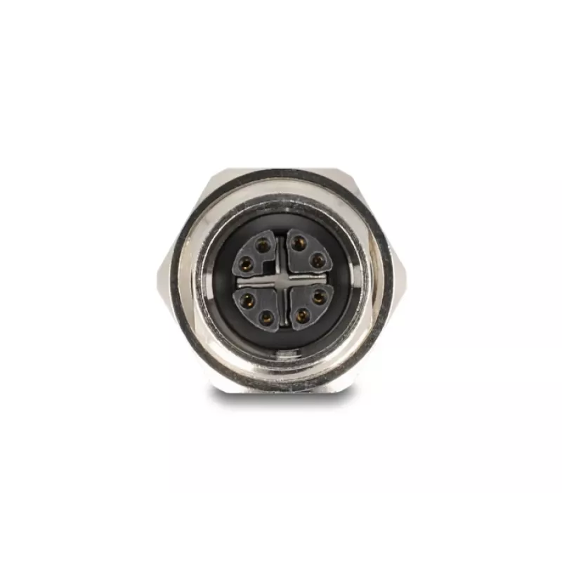 Adapter Delock M12 X-Coded 8-pin żeński na RJ45 żeński Cat.6A STP metalowy 60685